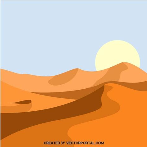 Dry desert landscape vector. Desert Vector Illustration, Desert Vector, Desert Drawing, Desert Illustration, Desert Artwork, Landscape Vector Illustration, Egypt Flag, Vector Landscape, Landscape Vector