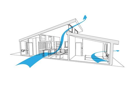 Clerestory Natural Ventilation House Ventilation, Ventilation Design, Tropical Architecture, Modern Rustic Homes, Clerestory Windows, Natural Ventilation, Contemporary House Design, Ventilation System, Design Language