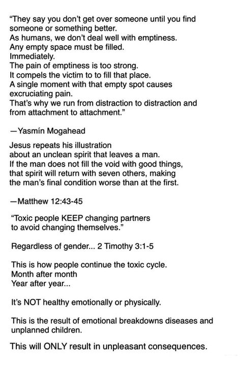 Jesus repeats his illustration about an unclean spirit that leaves a man. If the man does NOT fill the void with GOOD things, that spirit will return with seven others, making the man’s final condition worse than at the first.  That is how it will be also with  this wicked generation.  Matthew 12:43-45 How To Get Over A Friendship, Biblical Boundaries, Unclean Spirits, Christian Friendship, Getting Over Someone, Trust No One, The Void, Family Relationships, Find Someone