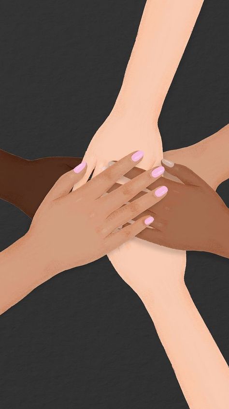 Diverse hands united iPhone wallpaper, teamwork illustration | premium image by rawpixel.com / Aum Achievement Aesthetic, Teamwork Aesthetic, African American Wallpaper, Teamwork Illustration, Black Marriage, American Wallpaper, Summer Landscape, Iphone Wallpapers, Android Wallpaper