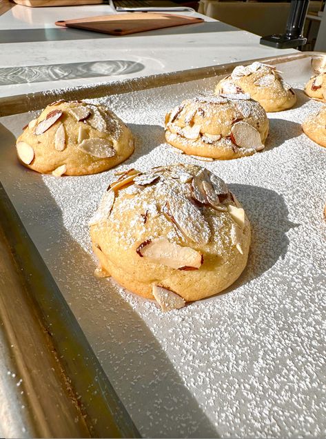 Almond Croissant Cookies — Ryan Nordheimer Croissant Cookie Recipe, Almond Croissant, Buttery Cookies, Almond Flavor, Cookie Cups, Homemade Recipe, Almond Cookies, All I Ever Wanted, Cookies Ingredients