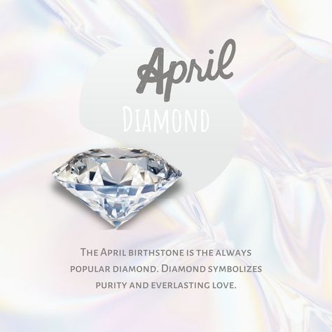 April Magick, Birthstones Meanings, Hope Diamond, Anime Zodiac, Month Of April, Diamond Mines, Crystals Healing Properties, Diamond Birthstone, Crystals Healing