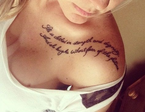 9 Various Collar Bone Tattoos for Women and Men Collar Bone Tattoo For Men, Scripture Tattoos, Clavicle Tattoo, Women Strength, Bible Verse Tattoos, Verse Tattoos, Tattoos Infinity, Tattoos Mandala, Butterfly Tattoos For Women