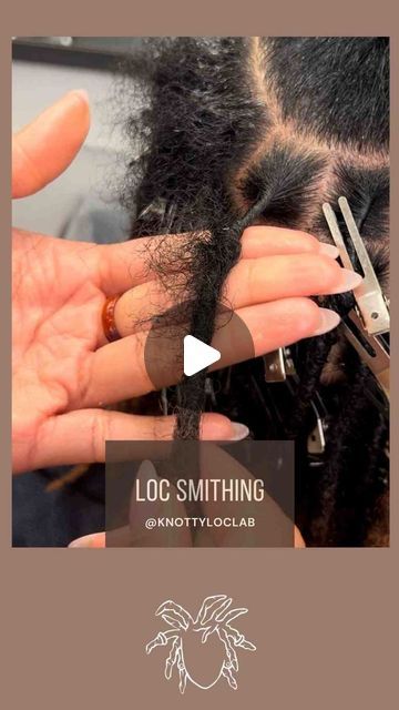 66K views · 6.2K likes | KNOTTY LOC LAB, LLC on Instagram: "There are a few methods utilized in the loc community when giving a retwist. Annichia prefers the Loc-Smith method. . . . . Tutorial done by Annichia . . #locs #nyclocs#locstyles #locsofinstagram #locsalon #Nylocs #knottyloclab #loctitian #locstylist #loccare #locmaintenance #locnation #longlocs #locsndreds #locspiration #locstylesforwomen #locsandmelanin #locjourney #teamlocs #shortlocs #starterlocs #locsmithing #explore #explorepage" How To Retwist Starter Locs, Retwist Locs Tutorials, Loc Smithing Method, Diy Loc Retwist, Palm Rolled Starter Locs, How To Retwist Dreads Step By Step, Loc Retwist Tutorial, First Retwist Starter Locs, Adding Hair To Locs