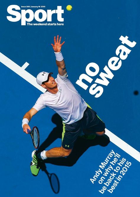 Sports Creative Ads, Sport Ads, Sports Magazine Covers, Magazine Sport, Tennis Magazine, Typography Magazine, Magazine Cover Ideas, Magazine Spread, Sport Magazine