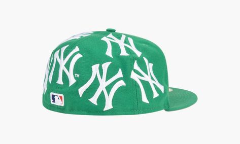 New York Yankees Box Logo New Era SU12023 Grunge Boy Style, Custom New Era Hats, Designer Hats Men, Supreme New York, Custom Fitted Hats, Supreme Hat, Swag Hats, Streetwear Hats, Dope Hats