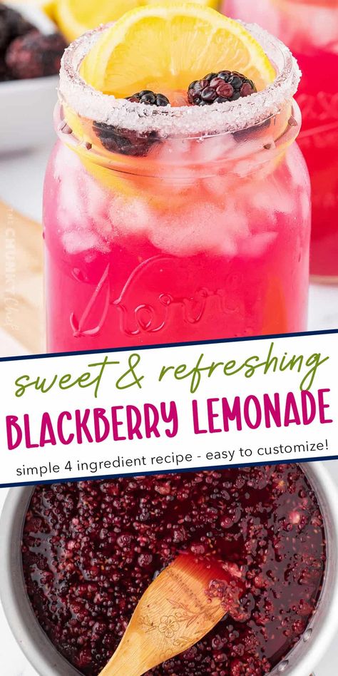 Drinks Lemonade, Blackberry Lemonade, Drunken Sailor, Nonalcoholic Drinks, Summer Beverages, Grapefruit Recipes, The Chunky Chef, Chunky Chef, Drinks Healthy