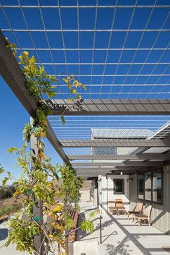 Arroyo Grande Modern Farmhouse - farmhouse - patio - san luis obispo - by Gast Architects Solar Pergola, Cheap Pergola, Pergola Swing, Modern Pergola, Metal Pergola, Pergola Attached To House, Pergola Design, Pergola Canopy, تصميم للمنزل العصري