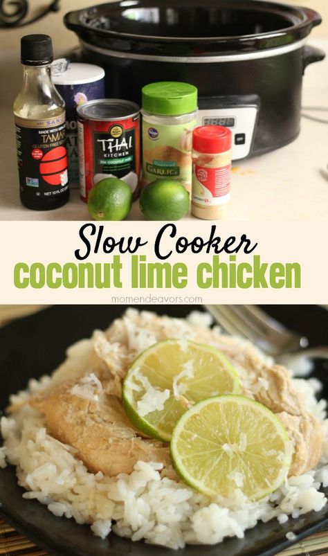 Lime Chicken Recipes, Coconut Lime Chicken, Lime Chicken, Crock Pot Slow Cooker, Crockpot Recipes Slow Cooker, Crock Pot Cooking, Coconut Curry, Coconut Lime, Chicken Crockpot Recipes