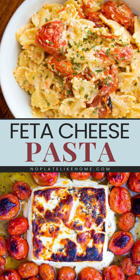 Looking for the best pasta dinner recipe? This Feta Cheese Pasta is a copycat recipe that's delicious and easy to make. It's ready in 30 minutes with just six ingredients. Add this to your new weeknight dinner recipes! Pasta And Feta Cheese Recipes, Recipes With Feta Cheese Easy Dinners, Feta Recipes Dinner, Feta Cheese Recipes Pasta, Best Pasta Dinner, Recipes With Feta Cheese, Feta Cheese Pasta, Feta Tomato Pasta, Pasta With Feta Cheese