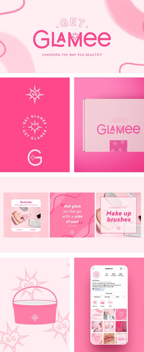 #beautybrand #beautybranding #beautybranddesigner #pinkbranding #femininebranding #logodesign #beautygraphicdesigner #branding Pink Brand Identity Design, Feminine Graphic Design Inspiration, Pink Advertising Design, Beauty Graphic Design Branding, Beauty Salon Branding Design, Fun Colorful Branding, Nail Salon Branding Design, Logo Girly Design, Girly Branding Design