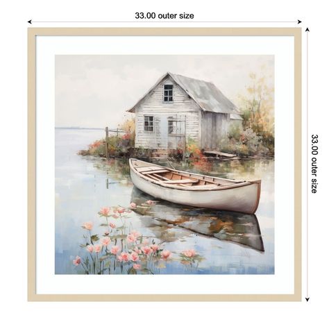 Cottage by the Beach II by Lazar studio Wood Framed Wall Art Print - Svelte Natural - Bed Bath & Beyond - 40764421 Beach Frame, By The Beach, Natural Frame, Madison Wi, Framed Canvas Wall Art, Modern Wall Decor, Custom Canvas, Framed Canvas Art, Floating Frame