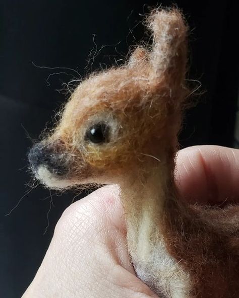 Felt Deer, Felted Deer, Needle Felted Deer, Needle Felted Forest Animals, Needle Felted Fawn, Needle Felt Taxidermy, Needle Felting Realistic Animals, Mobiles For Kids, Needle Felt Fantasy Creature