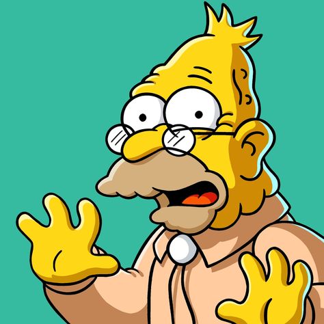 Simpsons Characters Art, Grandpa Simpson, Disney Canvas Paintings, Simpsons Party, Simpson Art, Die Simpsons, King Josiah, Simpson Wallpaper Iphone, Simpsons Drawings