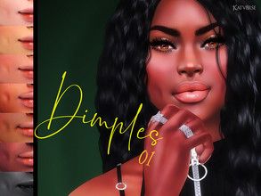 Sims 4 Makeup Sims4 Dimples, Sims 4 Cc Dimples, Sims 4 Cc Skin Details, People With Dimples, Sims 4 Skin Details, Sims 4 Skins, Black Simmer, Sims 4 Skin, 4 Poses