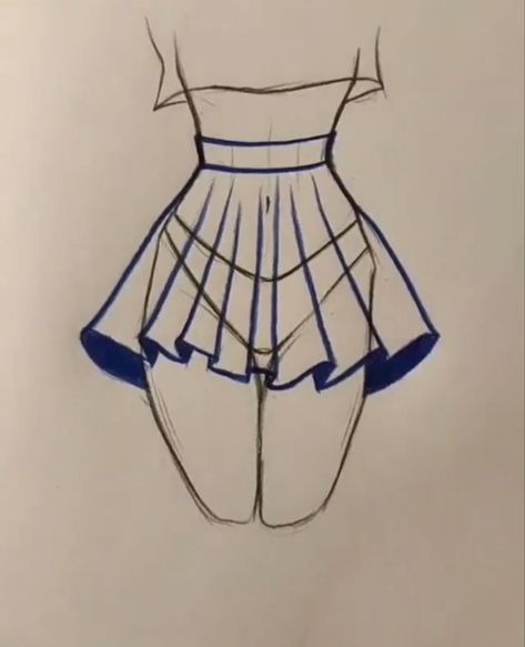 Skirt Drawing Reference, Skirt Sketch, Sketches Book, Skirt Drawing, Drawing Anime Bodies, Fashion Drawing Sketches, Art Tools Drawing, Drawing Anime Clothes, Easy Drawings Sketches