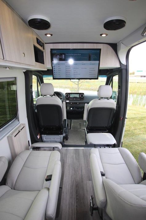 Luxury Off Road Family Sprinter Van Tour Van Interior, Mercedes Benz Sprinter Interior, Luxury Passenger Van, Family Sprinter Van, Campervan Family Of 4, Mercedes Sprinter Van Conversion, Big Cars For Family, Luxury Van Interior, Sprinter Van Interior Ideas