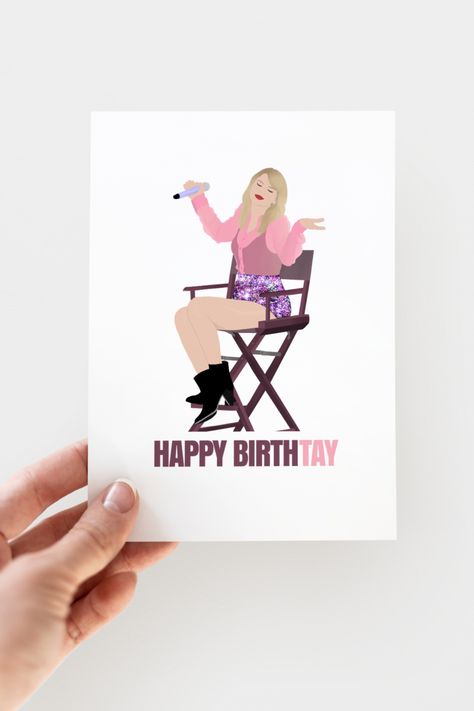 Happy Birth Tay, Taylor Swift Birthday Card, Taylor Swift Birthday, Happy Birth, Card Envelopes, Pop Culture, Taylor Swift, Birthday Cards, Swift