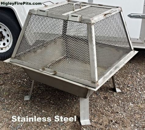 Fire Pit Screen, Outdoor Firepits, Fire Pit Spark Screen, Fire Pit Insert, Stainless Steel Fire Pit, Grill Ideas, Custom Fire Pit, Metal Ideas, Tractor Attachments