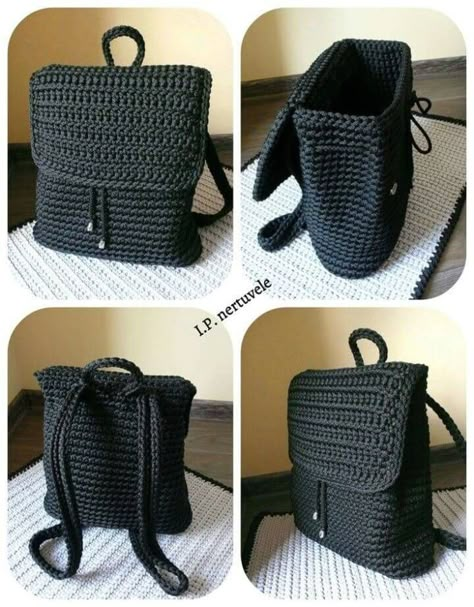 Mochilla Bag, Backpack Crochet, Easy Crochet Bag, Motif Kait, Crochet Backpack Pattern, Projek Menjahit, Bag Tutorials, Crochet Market, Crochet Shell Stitch