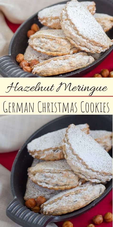 Hazelnut Meringue, German Christmas Cookies, German Cookies, Hazelnut Cookies, Italian Cookie Recipes, Cookie Recipes Unique, Healthy Cookie Recipes, Easy Cheesecake Recipes, Butter Cookies Recipe