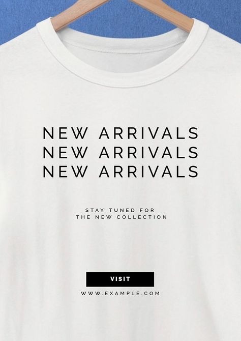 New arrivals poster template, editable text and design | premium image by rawpixel.com / dunno design lab New Arrivals Poster Image, New Arrivals Poster, Arrival Poster, Minimal Poster, Blank Space, Design Lab, Best Templates, Poster Template, Social Media Template