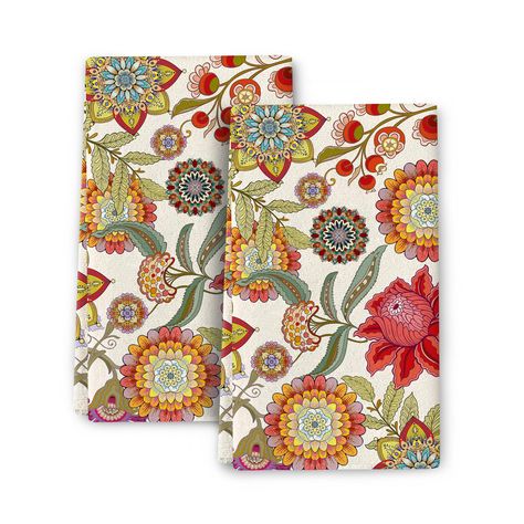 PRICES MAY VARY. Aesthetic floral kitchen towels decorative set, ultra absorbent, soft fabric, reusable and washable. Boho floral kitchen drying towels set of 2 measuring 16"x24"/40cmx60cm, and each of them is designed with a hanging loop for easy storage. Boho dish towels for kitchen aesthetic are suitable for many occasions, tea towels for kitchen, restaurant, bar, bathroom, cafe, dessert shop, office, farmhouse, hotel, store, gym, ect. Boho kitchen hand towels aesthetic will not only beautify Towels Aesthetic, Boho Dishes, Stile Boho Chic, Floral Kitchen, Boho Kitchen, Kitchen Hand Towels, Decorative Dish, Kitchen Towel Set, Drying Towels