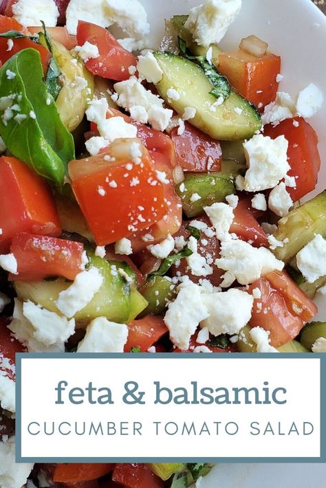 Cucumber Tomato Feta Salad, Mediterranean Orzo Salad, Cucumber Feta Salad, Mediterranean Orzo, Marinated Tomatoes, Tomato Salad Recipes, Fresh Salad Recipes, Cucumber Tomato Salad, Main Dish Salads