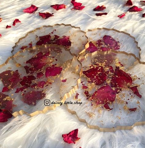 Real preserved rose petals resin coaster for sale🌹 DM to enquire for prices or order 💌 #resincoaster #rosepetals #preservedrose #driedflowers #driedrosepetals #rosepetalcoasters #preservedflowerarrangement #preservedflowersinresin #resinflowerpreservation #resinflowerart Rose Petal Resin, Coaster Resin, Resin Coaster, Dried Rose Petals, Handmade Coasters, Resin Flowers, How To Preserve Flowers, Rose Petals, Dried Flowers