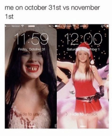 The Funniest October 31st vs November 1st Memes in 2022 Thanksgiving Meme, Paris And Nicole, 23 And Me, Melissa Joan Hart, Christmas Memes, Christmas Decorations For Kids, November 1st, November 1, Mean Girls