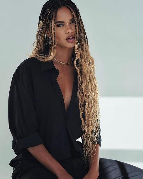 Short Dreadlocks Hairstyles, Curly Braids, Braid Inspiration, Big Box Braids Hairstyles, Blonde Braids, Protective Hairstyles Braids, Box Braids Styling, Braids With Curls, Long Blonde