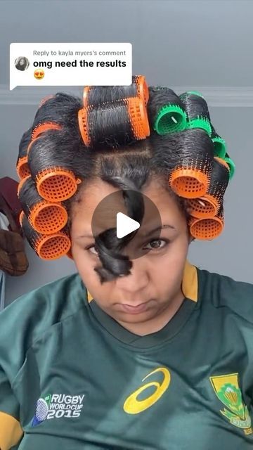 Short Roller Set Black Hair, Roller Curls Black Women, Curl Hair With Rollers, Set Hairstyles, Roller Set Natural Hair, Rod Curls, Flexi Rod Curls, Curlers For Short Hair, Nadula Hair