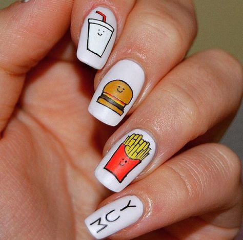 Mcdonalds Nails, Nail Art For Kids, Press Nails, Pretty Hands, Nail Art Tutorial, Art Tutorial, Nails Art, Beauty Nails, Stylish Nails