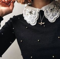 White Dress Formal, Fashion Dresses Formal, Baby Mode, Haine Diy, Stil Inspiration, Moda Vintage, Lace Collar, Mode Vintage, Mode Inspiration