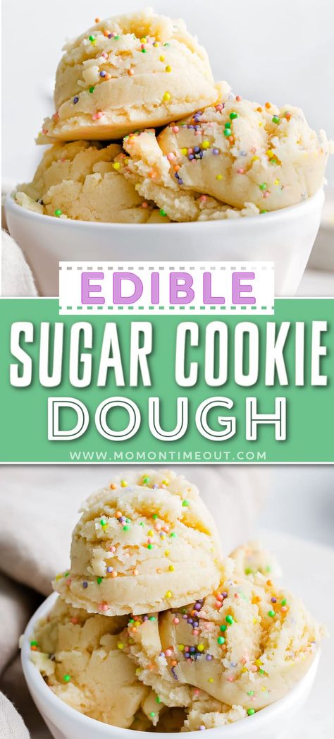 Heat Treated Flour, Easy Sugar Cookie Dough, Cookie Dough For One, Edible Sugar Cookie Dough, Sugar Cookie Dough Recipe, Easy Cookie Dough, Cookie Dough Ingredients, No Bake Sugar Cookies, Edible Cookie Dough Recipe