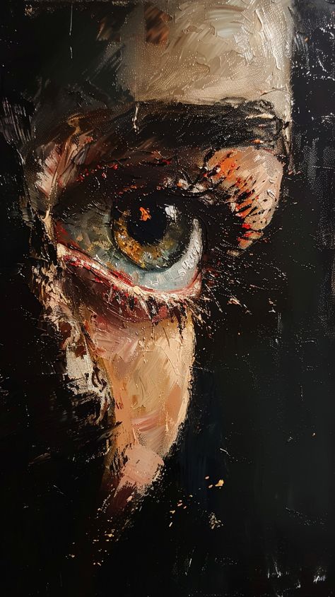 #Impressionism #BertheMorisot #OilPainting #Eye #BlackBackground #DetailedBrushwork #Emotive Portrait Background Ideas Painting, Introspection Art, Painting Of An Eye, Emotive Portraits, Expressionism Art Painting, Mysterious Paintings, Smile Painting, Emotion Art, Deep Paintings