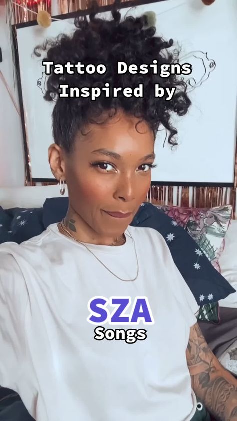 Sza Singer Tattoos, Supermodel Tattoo Sza, Sza Aesthetic Tattoo, Sza Supermodel Tattoo, Garden Tattoo Sza, Tattoos Inspired By Sza Songs, Sza Singer Tattoo Ideas, Normal Girl Tattoo Sza, Summer Walker Inspired Tattoo