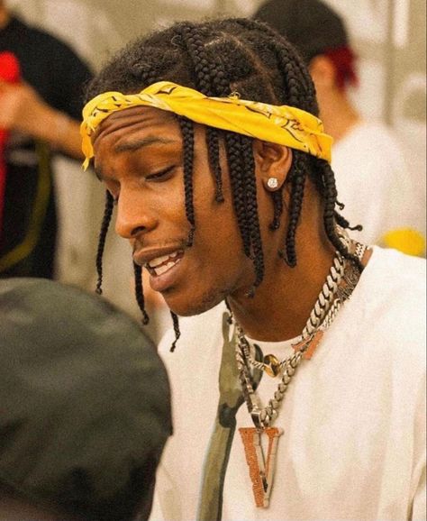 Asap Rocky Hair, Asap Rocky Braids, Men Braids Hairstyles, Rocky Outfits, Cornrows Box Braids, Drip Too Hard, Asap Rocky Fashion, Hair Like Wool, Lord Pretty Flacko