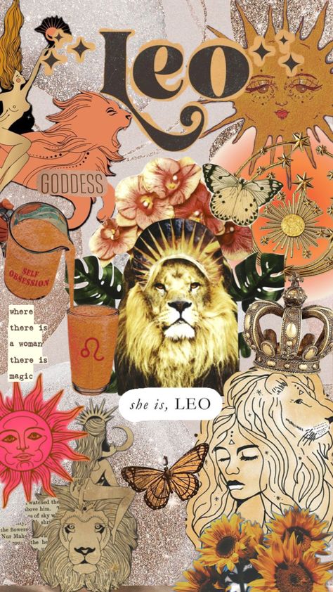 She is, Leo Leo Background Wallpapers, She Is Leo, Leo Season Aesthetic, Leo Zodiac Wallpaper Aesthetic, Zodiac Leo Art, Leo Tarot, Leo Star Sign, Gold Wallpaper Iphone, Leo Birthday