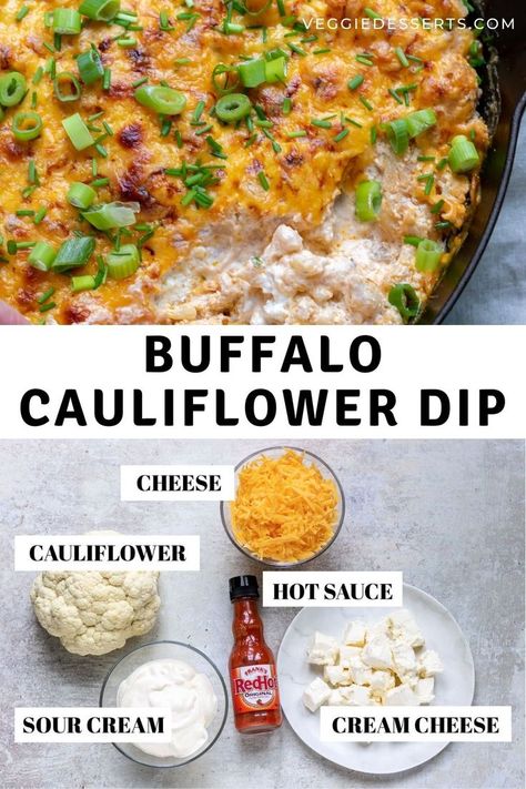 Easy Buffalo Cauliflower, Buffalo Cauliflower Dip, Vegetarian Buffalo, Cauliflower Dip, Vegetarian Dip, How To Cook Cauliflower, Best Party Food, Easy Veggie, Buffalo Cauliflower