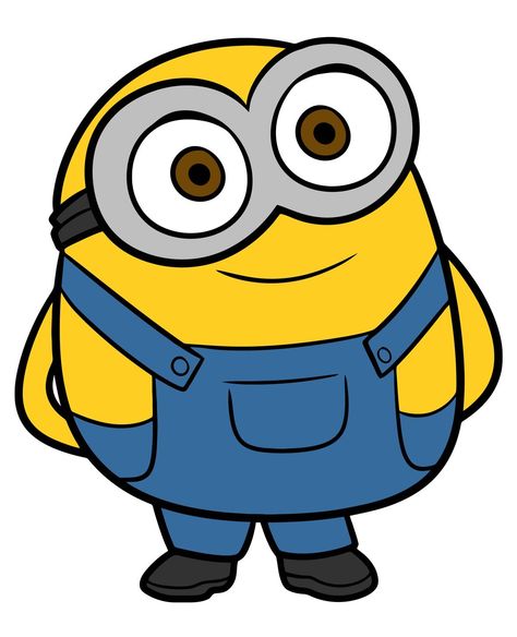 Simple Cartoon Characters To Draw, Simple Character Animation, Cartoon Characters Drawing Easy, Minions Drawing, Easy Cartoon Characters To Draw, Minion Clipart, Draw Mickey Mouse, Easy Steps To Draw, Simple Cartoon Characters