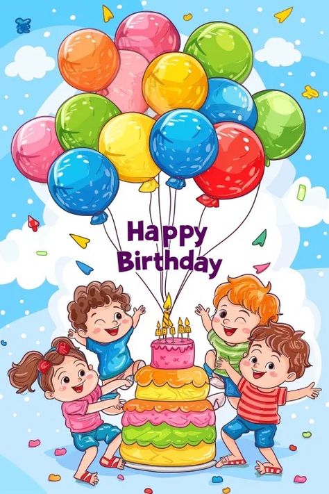 Free Happy Birthday Cute Cartoon Characters Happy Birthday Wishes Cartoon Images, Free Happy Birthday Images, Happy Birthday Cartoon, Cartoon Happy Birthday, Birthday Drawings, Happy Birthday Cute, Happy Birthday Drawings, Kids Cartoon Characters, Birthday Image