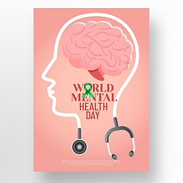 Human Head Silhouette, Bajaj Finserv, World Heart Day, Poster Green, World Mental Health Day, Mental Health Posters, Head Silhouette, Awareness Poster, Tourism Day