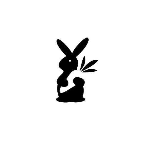 Negative Space Bunny • • • #Logo #Design #GraphicDesign #BrandIdentity #Bunny #Rabbit #Illustration #Minimal #Pictogram #Animal Hase Tattoos, Negative Space Logo, Negative Space Art, Logo Design Negative Space, Logos Photography, Negative Space Design, Logos Vintage, Space Logo, Negative Space Logos