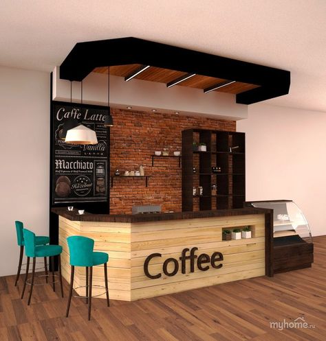 Low-cost ideas to Start a Coffee Bar ideas - Four different strategies to start a small coffee business | Learn how to start a small coffee shop.  #coffeeshopideas #coffeeshopideasrustic #coffeeshopideasbusiness #coffeeshopideasdesign #coffeeshopideascozy Kaffe Bar, Small Bars For Home, Small Coffee Shop, Coffee Bar Ideas, Coffee Bar Design, Diy Coffee Bar, Coffee Shop Interior Design, Home Bar Design, Design Café