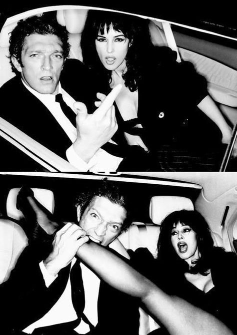 Vincent Cassel Monica Bellucci, Vincent Cassel, Black And White Photos, The Love Club, Monica Bellucci, White Photos, White Photo, Couple Aesthetic, Two People