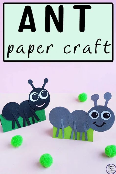 Ant Themed Classroom, Ant Craft For Kids, Ant Preschool Craft, Insect Paper Craft, Preschool Ant Craft, Ant Art Preschool, Ant Crafts For Toddlers, Ant Crafts For Preschool, Ant Crafts For Kids