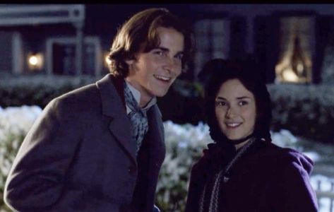 Christian Bale And Winona Ryder, Laurie And Jo 1994, Jo And Laurie 1994, 1994 Little Women, Little Women 1994 Aesthetic, Laurie Little Women 1994, Christian Bale Little Women, Patrick Batman, Joe March