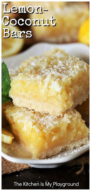 Coconut Squares Recipe, Lemon Coconut Bars, Lemon Squares Recipe, Dessert Cravings, Bday Quotes, Lemon Bars Easy, Fruit Bars, Coconut Slice, Lemon Bars Recipe