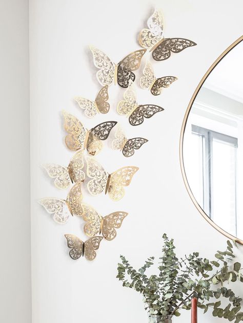 Bos Baby, Butterfly Bedroom, Home Stickers, Butterfly Room, Butterfly Nursery, 3d Butterfly Wall Stickers, Nursery Room Inspiration, Butterfly Wall Decor, Paper Wall Art